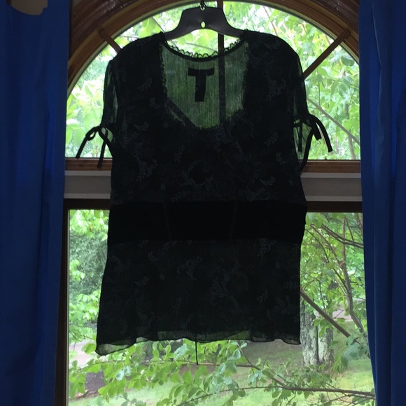 Size 18 Blue flowing top with corset feature - Picture 7 of 10